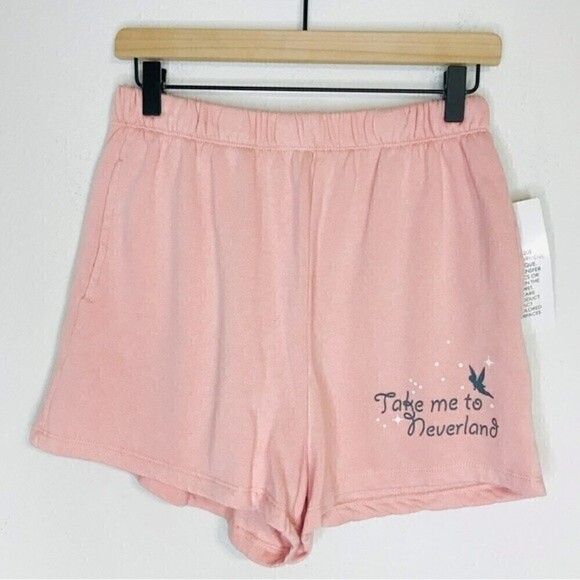 New! Disney Take Me To Neverland Jersey Knit Peter Pan Tinker Bell Pull On Short - Picture 2 of 6